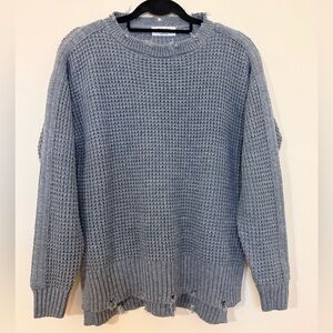 Zenana Outfitters Blue-Gray Knit Sweater